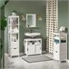 Mueble Columna de baño FRG126-W SoBuy Blanco