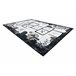 Alfombra FUN Hop para niños rayuela animales 280x370 Negro
