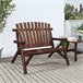 Banco de jardín de 2 plazas madera 119x85 Madera Clara