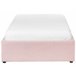 Beliani Cama con somier Bouclé DINAN 97x214 Rosa Talco