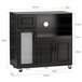 Aparador de Cocina para Microondas con Ruedas SoBuy FSB78-W 40 Aparador de Cocina para Microondas con Ruedas SoBuy FSB78-W 40 Negro