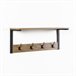 Perchero de Pared Arlet 4 Perchas y 1 Estante Madera
