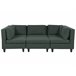 Beliani Sofá modular Poliéster UNSTAD Verde Oscuro