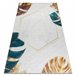 Alfombra lavable ANDRE 1150 Hojas monstera cubo 120x170 Blanco