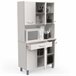 Armario Buffet de Cocina con 6 Puertas Blanco/ Madera