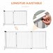 Barrera para Mascotas Madera de Pino PawHut Blanco