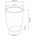2x Macetero orquídea de plastico Coubi Orchid Transparente
