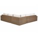 Beliani Conjunto longue PALERMO Marron Claro