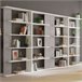 Pack 4 Estanterías Modernas para Salón Comedor Blanco/ Gris