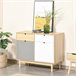 Aparador Auxiliar MDF HOMCOM, hogar - muebles de comedor 100 Multicolor