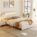 Cama con luces LED, puertos USB, puerto Tipo-C y cajones Cama con luces LED, puertos USB, puerto Tipo-C y cajones Beige