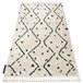 Alfombra BERBER TETUAN B751 zigzag Franjas Bereber Marroquí Shag 120x170 Crema