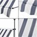 Toldo articulado barras telescópicas 300x120 Blanco/ Azul