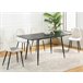 Conjunto de mesa extensible y 4 sillas Blanco/ Negro