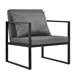 [casa.pro] set de muebles de jardín 2 x sillas sofá mesa Negro