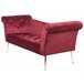 Beliani Chaise longue Terciopelo NANTILLY Rojo