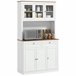 Alacena de Cocina MFD, Melamina de Madera HOMCOM, hogar - cocina Blanco