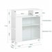 Estantería auxiliar con 2 Puertas para Baño BZR117-W SoBuy Blanco