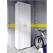 Armario multiusos 2 puertas efecto madera Blanco