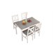 Conjunto de mesa con 4 sillas VERSALLES Blanco/ Gris