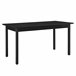 Mesa de comedor con 6 sillas Bjerkvik MDF hierro polipiel 140x60 Negro/ Gris