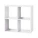 Acomoda Textil – Estantería para Pared y Suelo.(4 Cubos Cuadrada) 67 Blanco