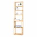 Mueble columna de baño Forssa de 7 niveles bambú Natural
