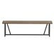 Banco de metal grande Madera