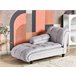 Beliani Chaise longue Terciopelo LORMONT Gris Claro