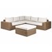 Beliani Conjunto longue PALERMO Marron Claro