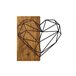 Placa deco WOOD HEART metal negro Negro