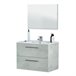 Mueble de baño Aruba 2 cajones + espejo Gris