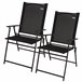 Aktive Pack 2 sillas plegables de jardín slim con reposabrazos Negro