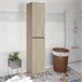 Armario multiusos 2 puertas efecto madera 45 Blanco