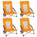 Aktive Pack 4 sillas plegables playa Naranja