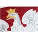 Alfombra lavable ANDRE 2309 emblema de Polonia Blanco