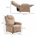 Sillón Relax Reclinable Poliéster, Espuma, Metal HOMCOM Crudo