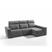 Chaise longue 4 plazas ADRIA relax eléctrico derecho gris claro Gris Claro