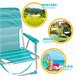 Silla plegable fija aluminio Aktive Beach - mediterráneo Azul