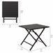Aktive Conjunto plegable de jardín con mesa y 2 sillas de acero Negro