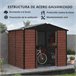 Cobertizo de Jardín Acero Galvanizado Outsunny Marron