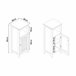 Mueble de baño Karlsøy con 1 puerta MDF ratán Blanco