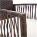2 Sillones de jardín de ratán sintético con cojines Marron