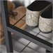 Perchero de Pie con Zapatero Melamina de Madera, Metal HOMCOM Negro