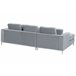 Beliani Sofá esquinero Terciopelo OSLO Gris