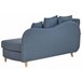 Beliani Chaise longue izquierdo Lino sintético MERI Azul