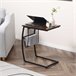 Mesa Auxiliar MDF, Metal y Poliéster HOMCOM 53x35 Marron