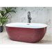 Beliani Bañera independiente CARRERA 80x170 Rojo