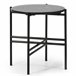 Mesa Auxiliar Redonda Bombai, Marmol Negro Negro