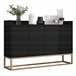 Aparador, 4 puertas, mueble comedor, comedor, sala, cocina 120 Negro